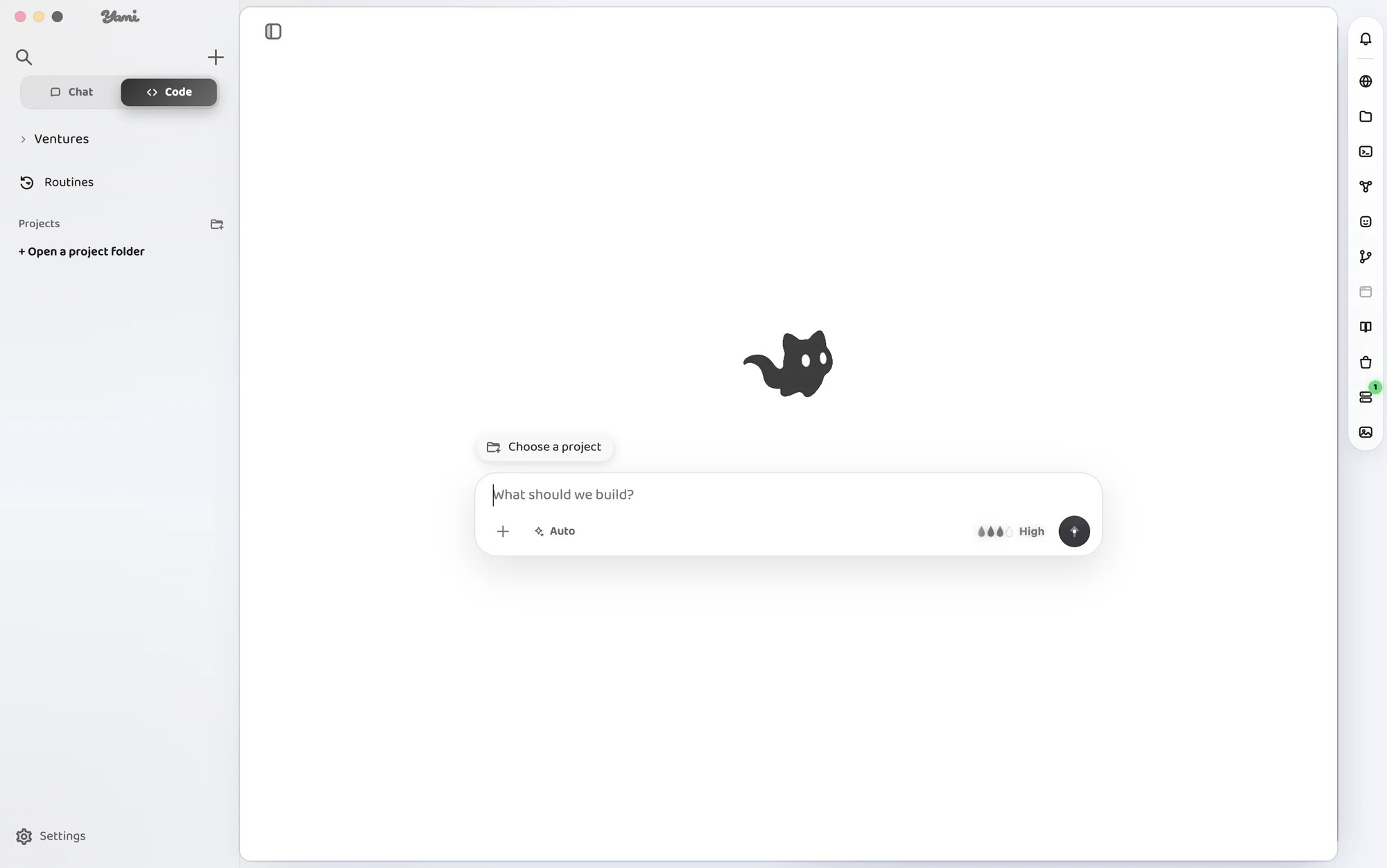 The same screen in Clean White: white and greys, a dark cat.